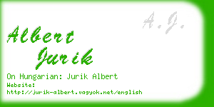 albert jurik business card